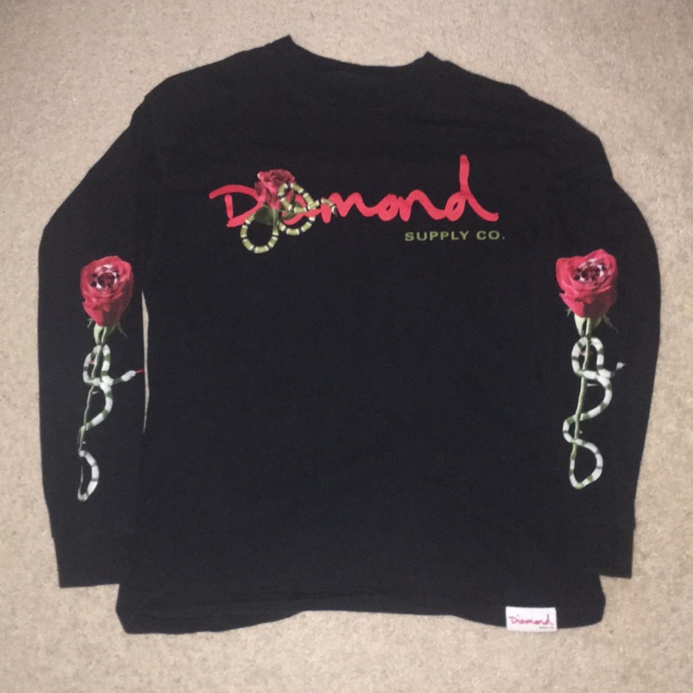 Diamond Supply Co. Long Sleeve Snake Rose